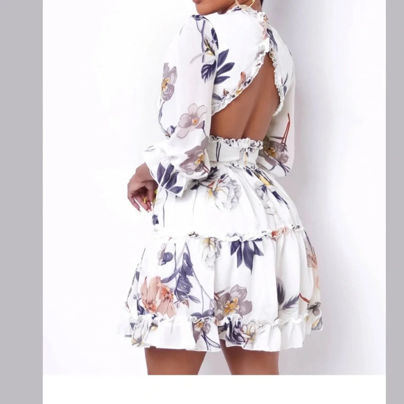 Style Rack Ruffle Mini  Dress Floral size small - Picture 4 of 14